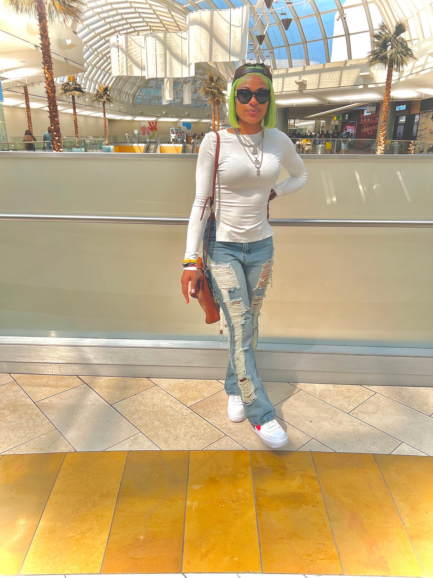 Boss Ripped Flare Jeans